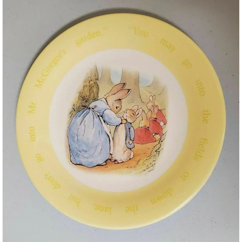 2 Pottery Barn 9" Kid Peter Rabbit Melamine Plate - Picture 4 of 8